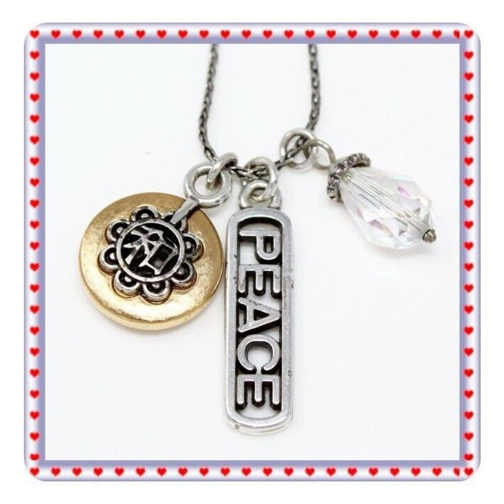 Brighton Peace Charming Bead Retired Pendant Necklace